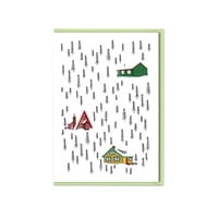 Image of Carte de souhait - chalets 