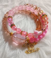 Image 3 of Wrap Bracelet (Dark Pink)