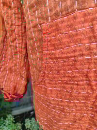 Image 2 of FESTIE Kantha Hoodie with pocket - orange