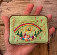 Image 2 of Phish hand stitch patch “ rainbow flower ”