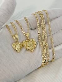Image 4 of Gold plated Nugget Heart Mary Pendant necklaces for women, Gift for her, necklaces for women