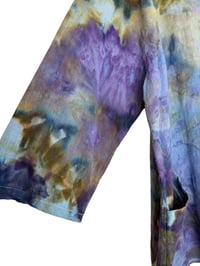 Image 7 of XL Cotton Woven Forager Top in Earthy Watercolor Ice Dye
