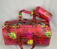 Image 4 of Large Graffiti Print Duffle Bag