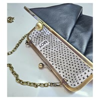 Image 3 of Pleated Leather Handbag/Clutch