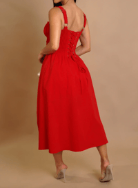 Image 2 of Get At Me Red Maxi Dress 