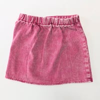 Image 2 of SHEIN Girls Pink Denim Skirt with Bow