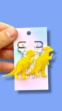 Dino Earrings *glow in the dark”