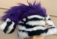 Purple/Zebra Santa Hat