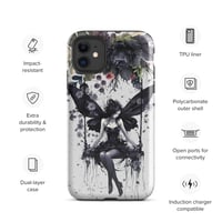 Image 2 of Gothic Inspired Dark Fairy and Flowers Tough Case for iPhone®