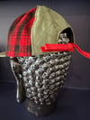 AMOR UNIQUE ARMY RED LEATHER TIE HAT