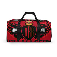Image 1 of BOSSFITTED All Red and Black AOP Duffle bag
