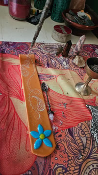 Image of Orange Paisley Incense Holder