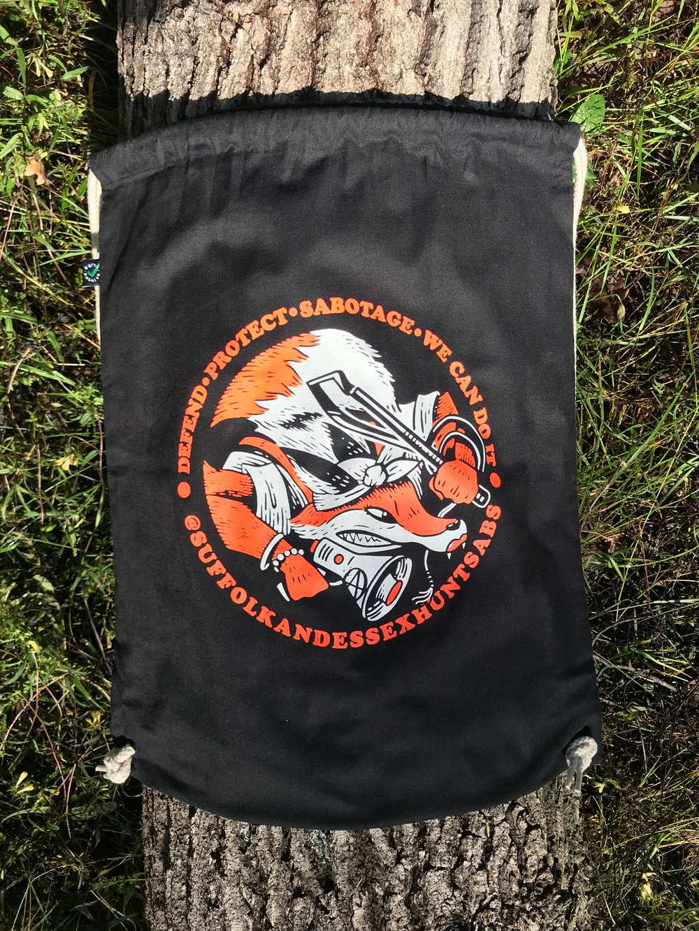 Defend Protect Sabotage Drawstring Bag 