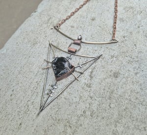 Black and white triangle necklace 