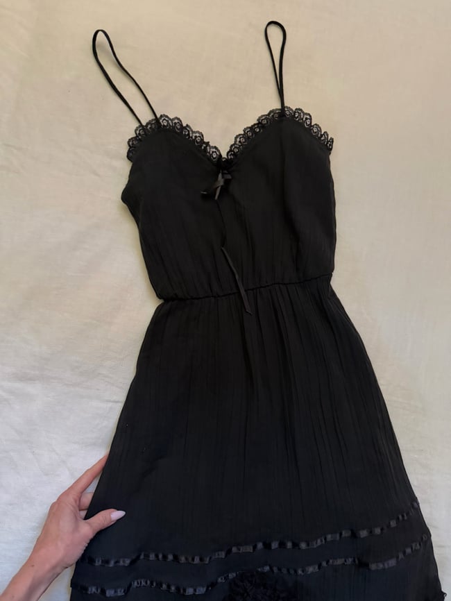 70s gothic western gauze voile sundress dress