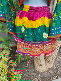 Image 1 of Boho slip skirt rainbow