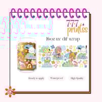Sweet HK Clouds UV DTF Cup Wrap