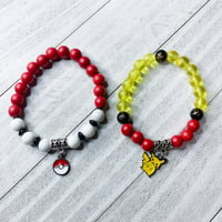 Image 1 of Pokémon Charmed Beaded Bracelets 