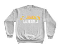 #043 St Joachim Basketball 3 - Heather Grey Crewneck