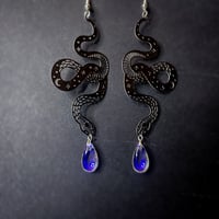 Image 2 of 'Hydra’s Tears' // Snake Earrings