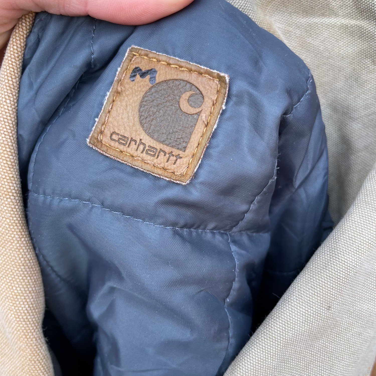 Image of Vintage Carhartt Detroit rework jacket size medium 