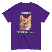 Image 1 of Unisex classic tee, Zero Fox Given T-Shirt | Funny Fox Sarcastic Humor Graphic Tee