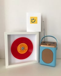 Image 1 of Edwin Starr; H.A.P.P.Y. Radio, Framed 7” red translucent vinyl recordrecord