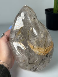 Image 5 of XL BLACK TOURMALINE IN QUARTZ FREEFORM -MADAGASCAR-