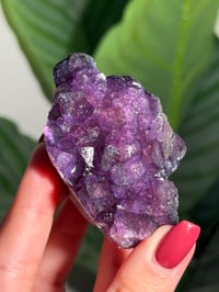 Image 7 of SELF STANDING GRAPE DISCO BALL FLUORITE -CHINA-
