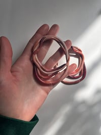 Image 2 of Worm Cluster Hoops (textured)