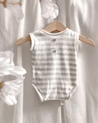 Image 1 of Newborn bodysuit for photoshoots | Robbie| stripes | sleeveless