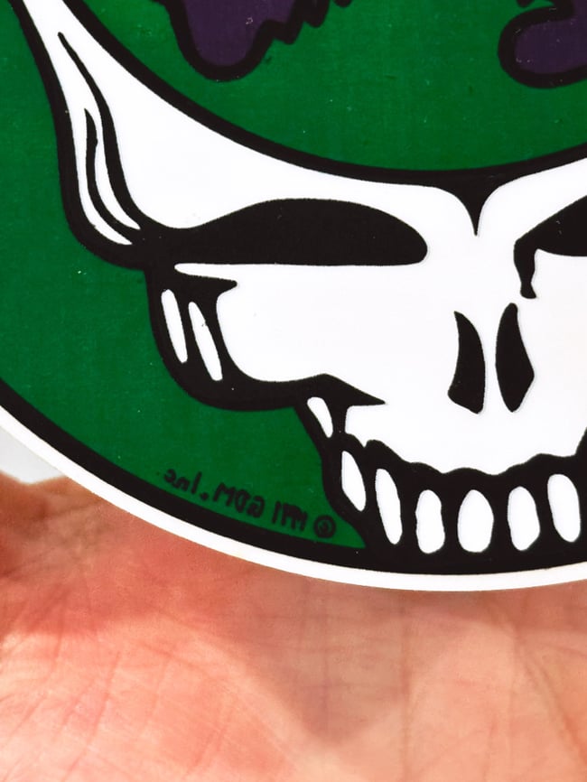 Grateful Dead 1991 Purple / Green SYF Bear 5” Sticker 