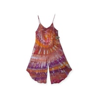 Image 1 of S Woven Wide-Leg Jumpsuit with Pockets in Warm Spiral Ice Dye