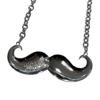 Image 3 of big rhinestone mustache necklace 