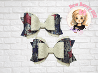 White Glitter & Rustic Star Piggies