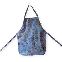 Image 1 of 100% Cotton Adult Pocket Apron in Cool Muted Agate Ice Dye