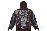 Image 2 of CACTUS JACK BY TRAVIS SCOTT FOR FRAGMENT SKELETON GRAFFITI FULL ZIP HOODIE