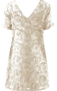 Image 2 of "The Feather Dress" IN CREAM