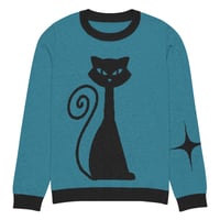 Image 1 of Mod Kitty Knitted crew neck sweater