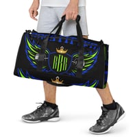 Image 2 of BOSSFITTED Black Neon Green and Blue Duffle bag