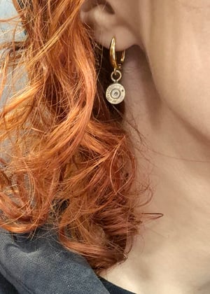 Small bullet casings earrings 