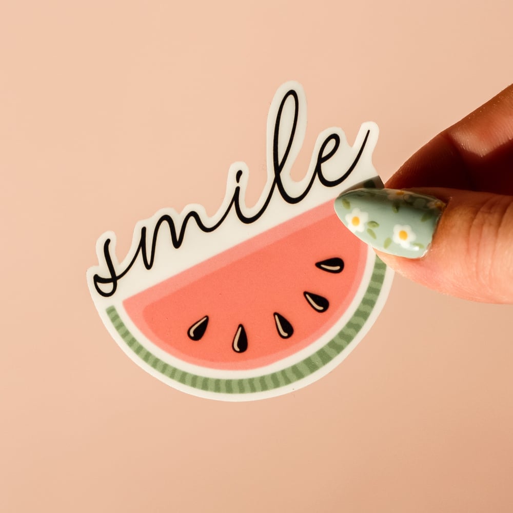 Image of "Smile" Watermelon Sticker 