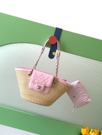 Image 2 of CC Straw Shopping Bag
