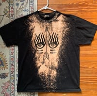 Image 1 of 'Bullseye ' Blockprinted Bleached Tee Oneshot - Size Large