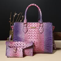 Image 19 of 3pcs Set Crocodile Print Tote Bag - Large Capacity, Women'S Fashion Handbag, Shoulder Bag And Purse