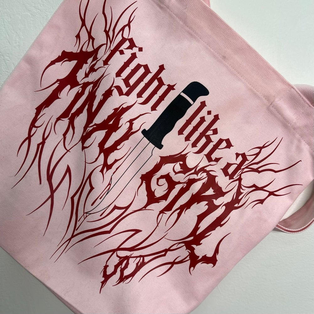 Fight Like a Girl - Tote Bag - Light Pink 