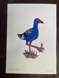 Image 2 of Pūkeko print