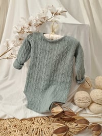 Image 3 of Photo prop | Boy bodysuit for photoshoot | Shawn | size 9-12 months | sage