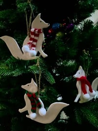 Image 3 of Ceramic Fox decoration Red