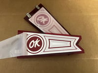 RED/CHROME FLAGS (PAIR) “OK” 